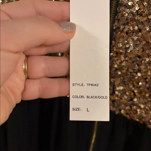 Pinky Gold and black womens dress - NYE! - Picture 4 of 6